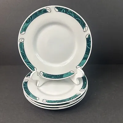 4 Gabbay Malachite - Green Marbled - 6  Wide Saucer Plates Vintage • $9.95