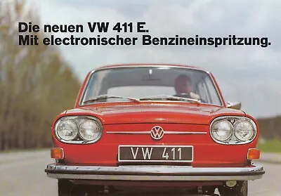 VW VOLKSWAGEN 411 E Electronic Classic Car Brochure 1969 ARx   • $19.09