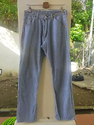 Vtg 90s Hysteric Glamour Kinky Hickory Stripe Train Workwear Carpenter Pants  • $32.60