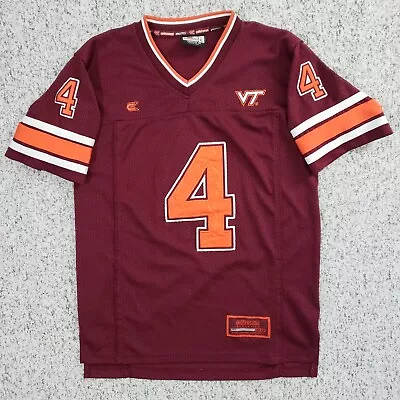 Virginia Tech VT Hokies #4 Football Jersey Youth L 16-18 Burgundy Orange • $39.99