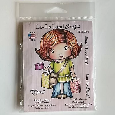 La-La Land Crafts Rubber Stamps Shopping Marci 5204 Shop Till You Drop • $7