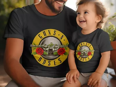 Guns And Roses T Shirt - Baby T Shirt Or Adult T Shirt - Matching - Music • £10.99