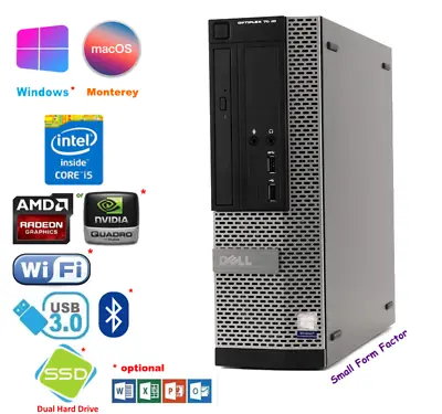 Dell Opti Intel Core I5 3.5GHz SSD* + HDD DVD WiFi* Mac 12 / Win 11 Hackintosh • £75.98