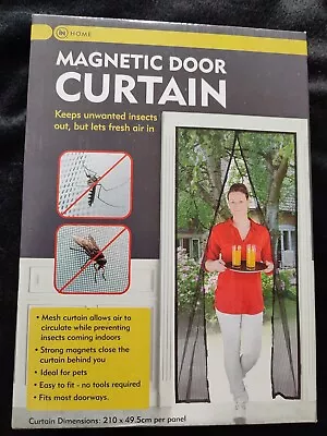 Magnetic Door Curtain Bug Mosquito Fly Insect Mesh Net House Caravan Motorhome • £10
