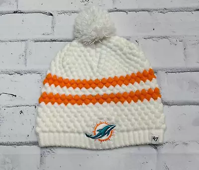 Miami Dolphins Beanie Women's One Size Forty Seven Brand NFL Football • $20.67