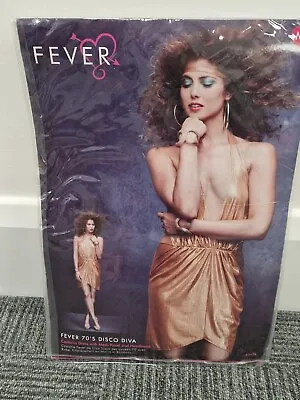 Ladies Fever 70's Disco Diva Dress Up Costume Size Medium Excellent Condition • £10.99