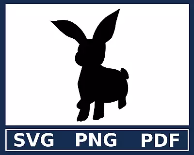 Rabbit SVG PNG Vector Clip Art Animal Design Silhouette Digital Download Clipart • $0.99