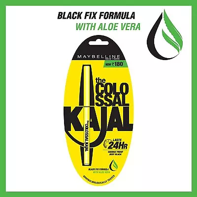 Maybelline New York Colossal Kajal Matte Finish Black 0.35g Lasts Upto 24 Hour • $13.29