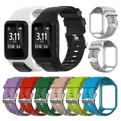 Silicone Watch Band Replacement For TomTom Runner 2 3 Spark 3 Adventurer GPS • $14.10