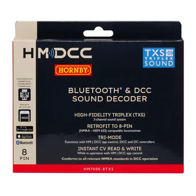 Hornby R7336 HM7000-8TXS: Bluetooth� & DCC Sound Decoder (8-pin) • £59.99