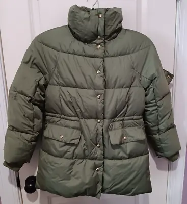 J. Crew Down Filled Women’s Green Puffer Parka Long Coat Jacket Size XS • $39.99