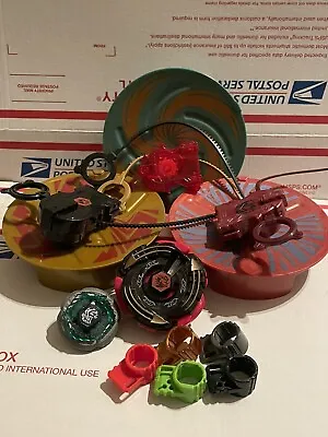 Beyblades Lot Of Spinners + Parts Launchers Ripcords Huge Lot Plastic & Metal • $12.99