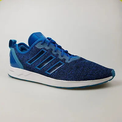 Men's ADIDAS 'ZX Flux Adv' Sz 13 US Runners Shoes Blue White | 3+ Extra 10% Off • $48.99