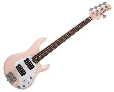 Ernie Ball Music Man Stingray Special 5 HH Bass Guitar W/ Case - Pueblo Pink • $2899