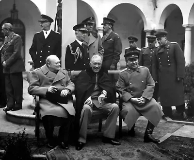 Yalta Conference Big Three Churchill Roosevelt Stalin Photo Photograph Art Print • $15.95