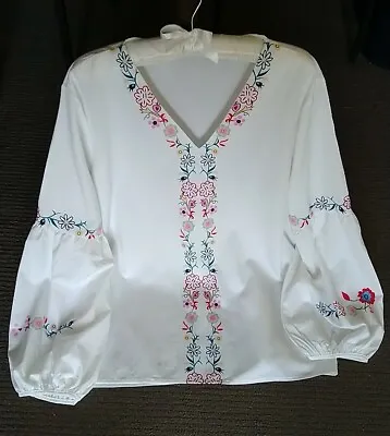 Zanzea Long Sleeve White Floral Blouse  Size XXXL/20 New With Tags • $16