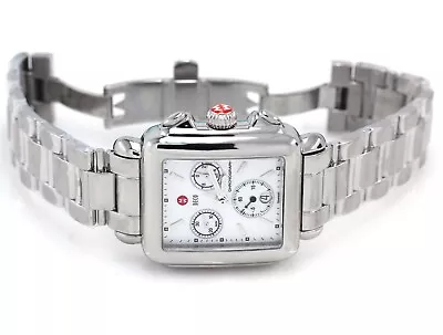 Michele Deco Day Mother Of Pearl Dial Steel Ladies Watch MW06A000A • $849