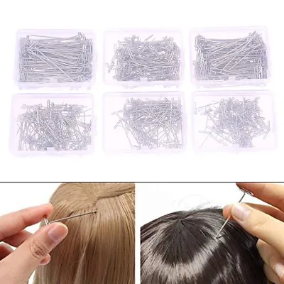 100Pcs Wig T Pins Wigs Silver 26-54MM Long T-pins Styling Tools With Box  ZT • £4.57