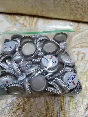 100 Michelob ULTRA Beer Caps  No Dents  Art & Crafts Collector Man Cave  • $6.95