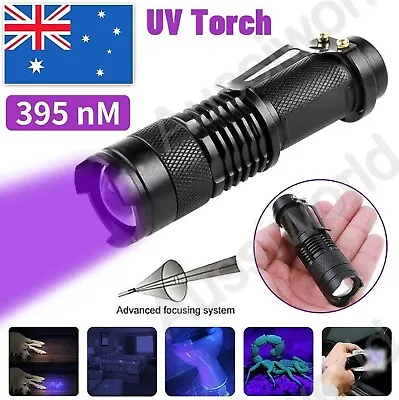 New UV Torch Ultra Violet LED Flashlight Blacklight Light 395 NM Inspection Lamp • $14.99