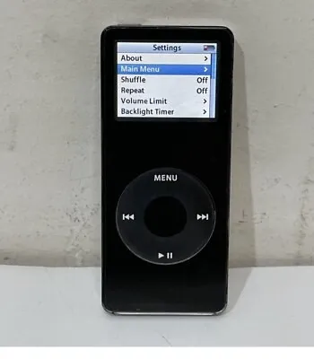 Apple IPod Nano ~ 1st Generation ~ A1137 ~ 2GB ~ Black & Silver ~ Works • $29.86