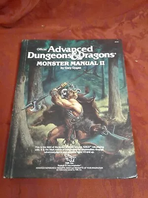 Rare 1983 Monster Manual II 2 1st Edition AD&D TSR 2106 Gift Rpg Manual Gygax • $49.94