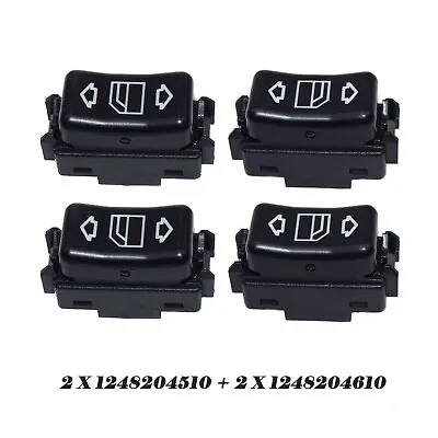 For Mercedes W124 W126 W201 4x Console Power Window Switch 12482045101248204610 • $15.63