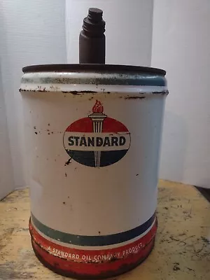 Vintage 1958 . STANDARD OIL COMPANY 5 GALLON OIL CAN • $43.99