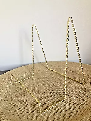 Gold Sturdy  Rope  Metal Display 6x6  Stands Easel Photo Picture Plate • $8.99