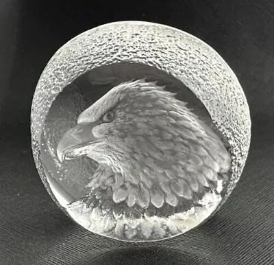 Mats Jonasson Signed & Numbered Eagle Crystal Paperweight Sweden • $19.24