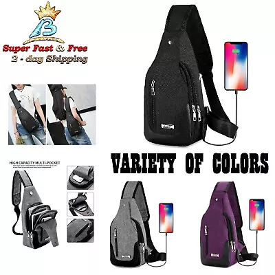 Bandolera Para Hombre Mochila Viaje Cartera Bolso De Hombro Chest Bag Backpack  • $25.20