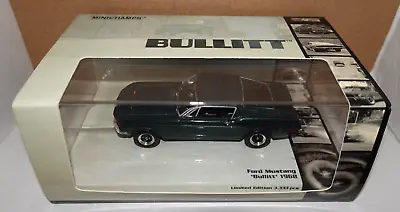 1/43 Minichamps Ford Mustang Bullit Movie Car 1968 Green Ltd Ed #436 082022 • $160.85