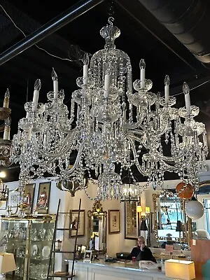 Vintage Palatial Crystal Dining Room Hallway Entryway Chandelier 42”x42”d • $4122.50