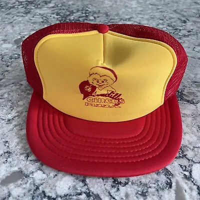 Piccadilly Circus Pizza Vintage Hat Cap SnapBack Trucker Mesh Yellow Red Taiwan • $11.99