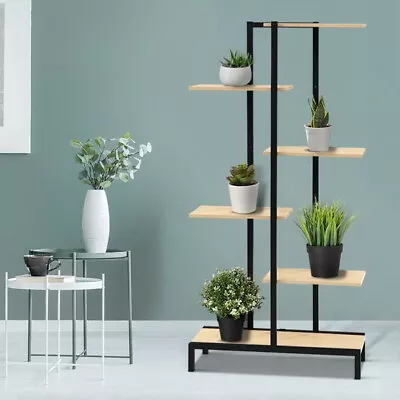 Multi-tier Indoor Outdoor Metal Wooden Plant Stands Garden Shelf Garden Display • $63.38