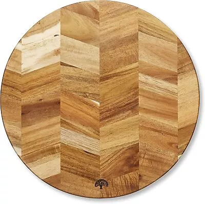 Barbary & Oak BO847023 Chevron Round Chopping Board Acacia Wood • £24.99