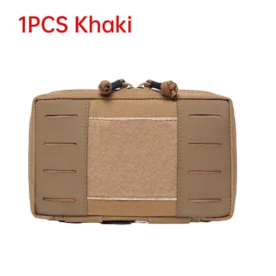 Khaki Nylon Tactical Molle Pouch Handbag Knife Pens EDC Medical Tool Storage Bag • $20.49