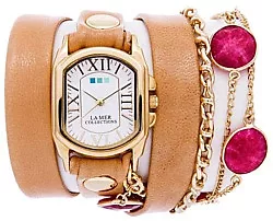 La Mer Brown Wrap Quartz Analog Women's Watch LMSBY001-BRN • $75