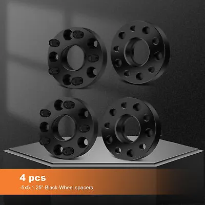 4X 5x5 1.25  Wheel Spacers 1/2 X20 Hubcentirc For Jeep Wrangler Grand Cherokee • $77.81
