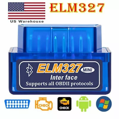 ELM327 OBD2 Code Reader Bluetooth Auto Diagnostic Tool OBDII Scanner Check Fault • $4.98