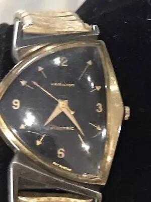 Hamilton Electric 500A Black Dial-10 K Gold Filled  Asymmetric S471427 For Parts • $186.50