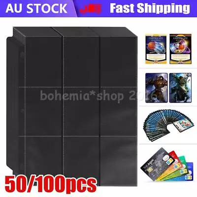 9-Pocket Trading Card Sleeve Pages Double Side Page Protector Baseball Pages • $17.98