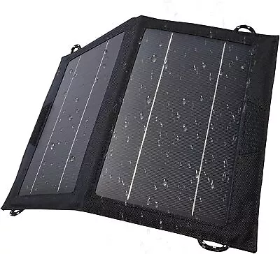 ALLPOWERS 10W Mini Portable Solar Panel With USB Port For Camping Hiking IP66 • £19.99