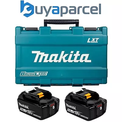 2 X Makita BL1850 18V 5.0Ah Li-Ion LXT Battery 5AH Star Battery BL1850B + Case • £139.99