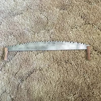 Miniature 12” 2 Man Crosscut Saw Wood Handle Salesman Sample Size Very Sharp • $29.99