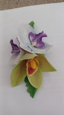 Hair Flower Orchid Lily  Pastel  Rockabilly Pin Up 50s Retro Vintage Lilac Green • £14.99