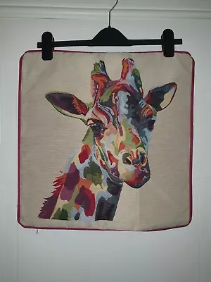 £4.99 • Buy Giraffe Piped Cushion Cover With Plain Back