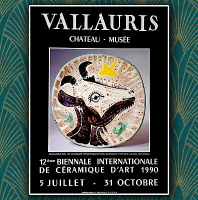 Picasso / Poster RARE 1990 Vallauris / Biennale / Madoura / Ceramic / Goat / ART • $319.35