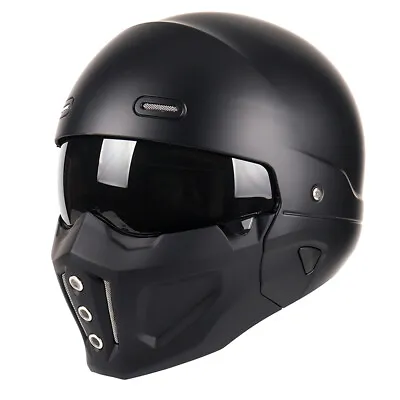 Open Face Full Face Helmet Motorcycle Modular For Street Bike Cruiser Scooter • $69.90