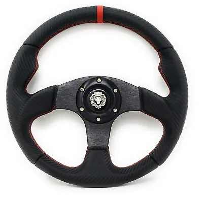 Marine Boat Red Steering Wheel With Hub Adapter 3/4  Tapered Keyway 3 Spoke • $84.99